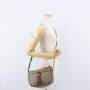 GUCCI GG Supreme Web Sherry Line Bag PVC Beige Gold 001 754 6177 Auth bs33691-25