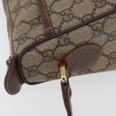 GUCCI GG Supreme Web Sherry Line Bag PVC Beige Gold 001 754 6177 Auth bs33691-5