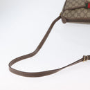 GUCCI GG Supreme Web Sherry Line Bag PVC Beige Gold 001 754 6177 Auth bs33691-8