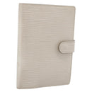 LOUIS VUITTON Epi Agenda PM Day Planner Cover White Yvoire R2005J Auth bs33692-1