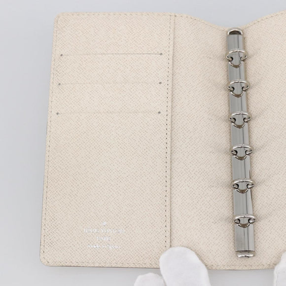 LOUIS VUITTON Epi Agenda PM Day Planner Cover White Yvoire R2005J Auth bs33692