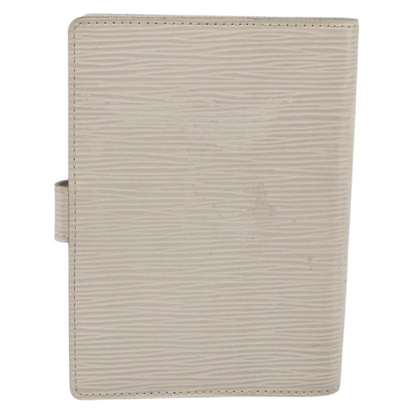 LOUIS VUITTON Epi Agenda PM Day Planner Cover White Yvoire R2005J Auth bs33692