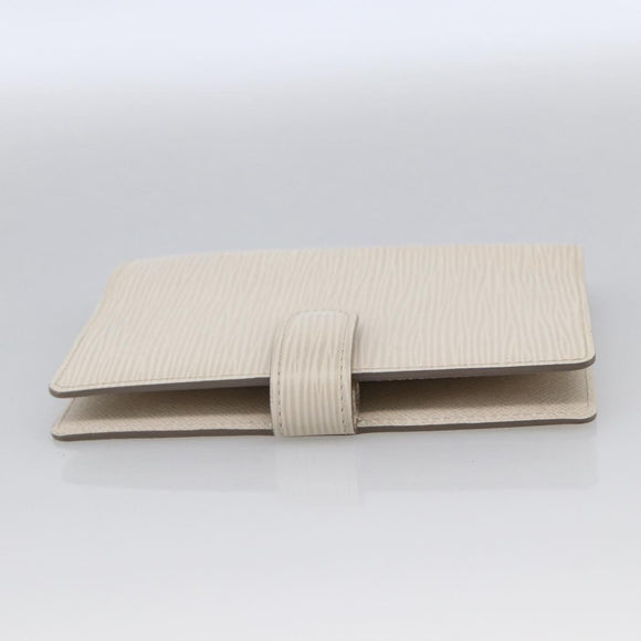 LOUIS VUITTON Epi Agenda PM Day Planner Cover White Yvoire R2005J Auth bs33692