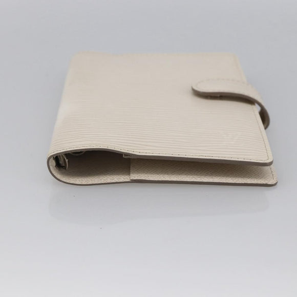 LOUIS VUITTON Epi Agenda PM Day Planner Cover White Yvoire R2005J Auth bs33692