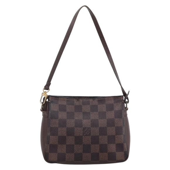 LOUIS VUITTON Damier Ebene Trousse Makeup Pouch N51982 LV Auth bs33693