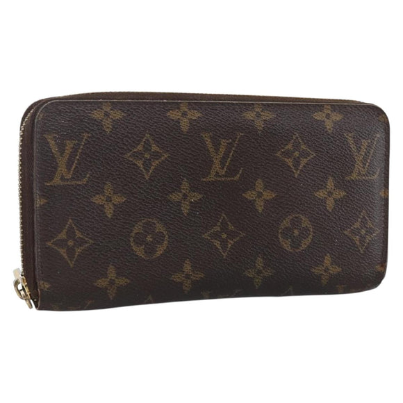 LOUIS VUITTON Monogram Zippy Wallet Long Wallet M42616 LV Auth bs33694