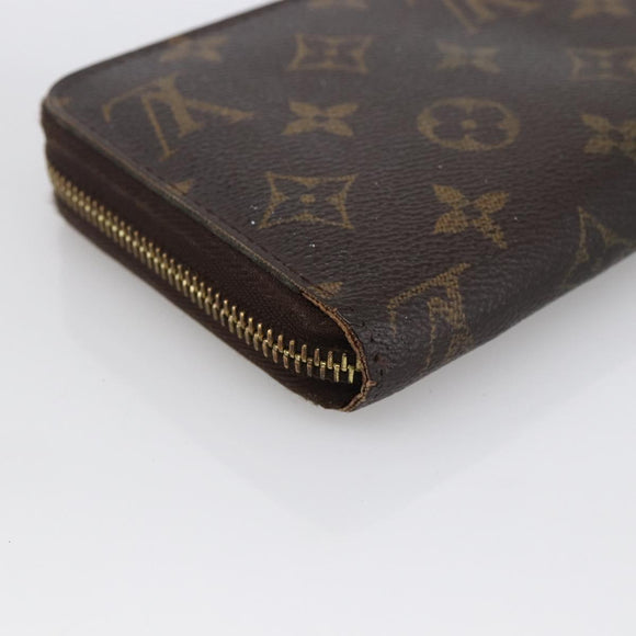 LOUIS VUITTON Monogram Zippy Wallet Long Wallet M42616 LV Auth bs33694