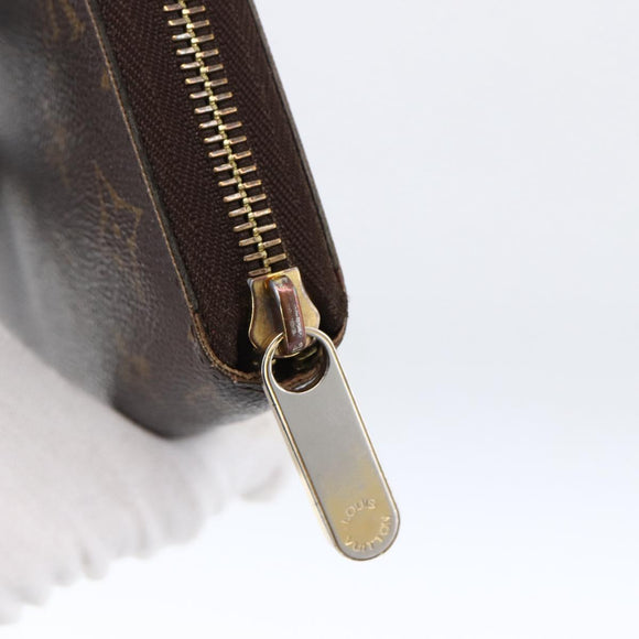 LOUIS VUITTON Monogram Zippy Wallet Long Wallet M42616 LV Auth bs33694