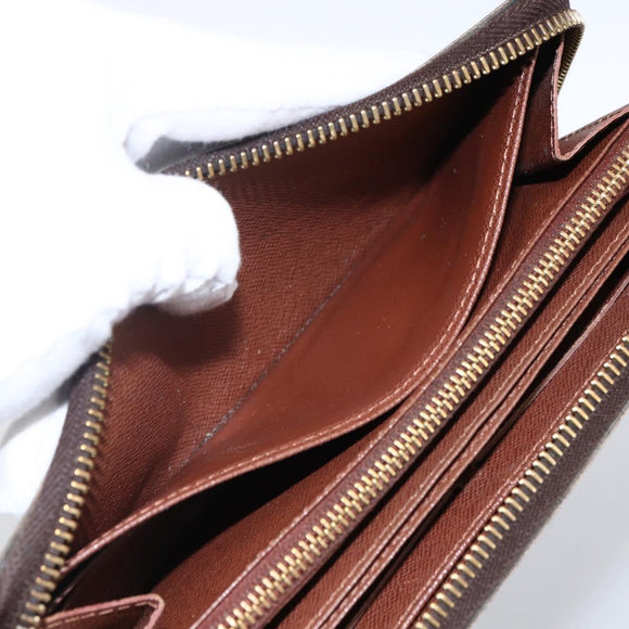 LOUIS VUITTON Monogram Zippy Wallet Long Wallet M42616 LV Auth bs33694