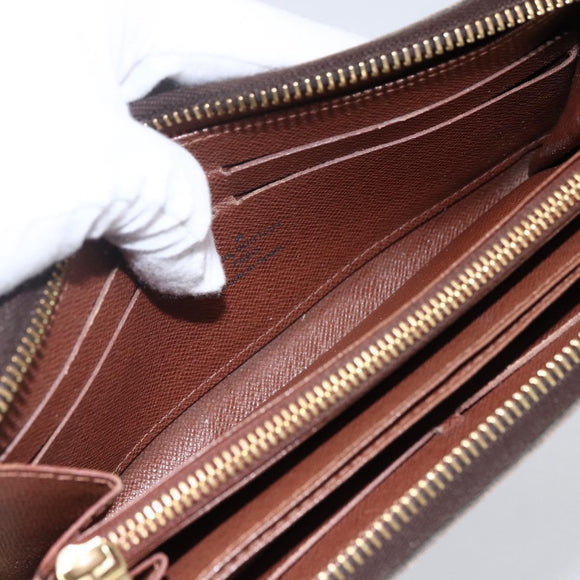 LOUIS VUITTON Monogram Zippy Wallet Long Wallet M42616 LV Auth bs33694