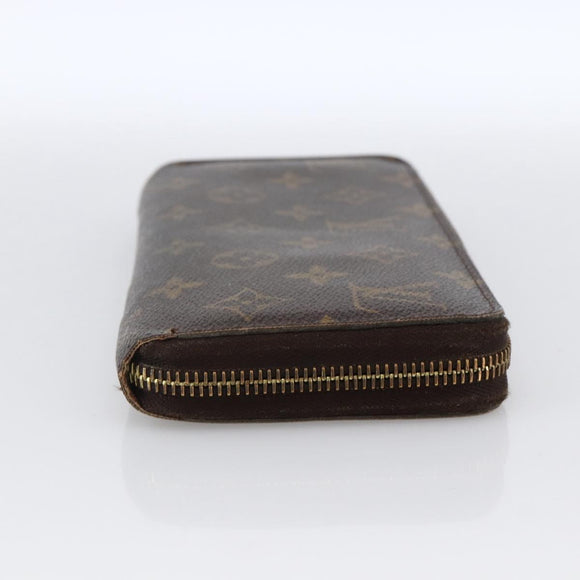 LOUIS VUITTON Monogram Zippy Wallet Long Wallet M42616 LV Auth bs33694