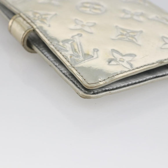 LOUIS VUITTON Monogram Miroir Agenda PM Day Cover Silver R20963 LV Auth bs33695