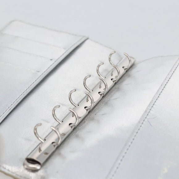 LOUIS VUITTON Monogram Miroir Agenda PM Day Cover Silver R20963 LV Auth bs33695