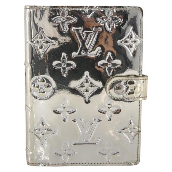 LOUIS VUITTON Monogram Miroir Agenda PM Day Cover Silver R20963 LV Auth bs33695