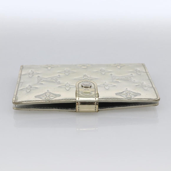 LOUIS VUITTON Monogram Miroir Agenda PM Day Cover Silver R20963 LV Auth bs33695
