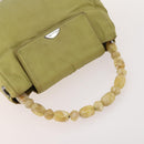 Christian Dior Trotter Canvas Hand Bag Nylon 2 Set Green Navy Auth bs33699-5