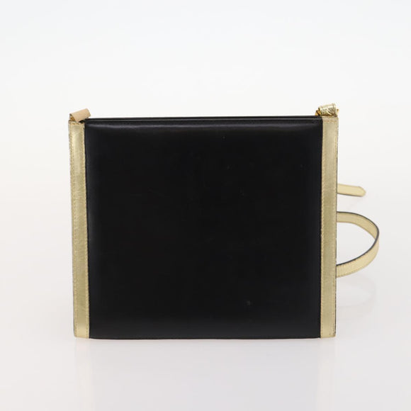 Salvatore Ferragamo Shoulder Bag Leather 2 Set Black Auth bs33700