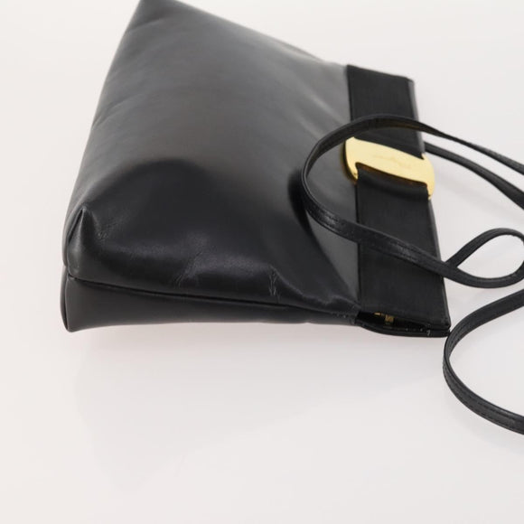 Salvatore Ferragamo Shoulder Bag Leather 2 Set Black Auth bs33700
