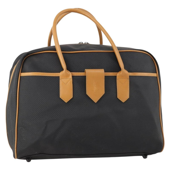 SAINT LAURENT Boston Bag PVC Schwarz Auth bs33701
