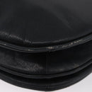 SAINT LAURENT Shoulder Bag Leather Black Silver Auth bs33702-13