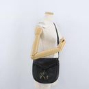 SAINT LAURENT Shoulder Bag Leather Black Silver Auth bs33702-25