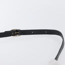 SAINT LAURENT Shoulder Bag Leather Black Silver Auth bs33702-8