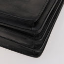 VERSACE Business Bag Leather Black Gold Auth bs33703-8