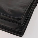 VERSACE Business Bag Leather Black Gold Auth bs33703-16