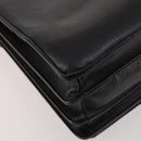VERSACE Business Bag Leather Black Gold Auth bs33703-17