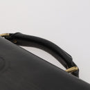 VERSACE Business Bag Leather Black Gold Auth bs33703-14
