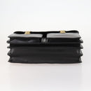 VERSACE Business Bag Leather Black Gold Auth bs33703-5