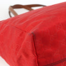 GUCCI GG Canvas Tote Bag Nylon Gold Red 282439 Auth bs33704-16