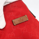 GUCCI GG Canvas Tote Bag Nylon Gold Red 282439 Auth bs33704-17