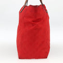 GUCCI GG Canvas Tote Bag Nylon Gold Red 282439 Auth bs33704-3