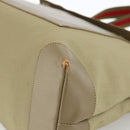 GUCCI Tote Bag Canvas Beige Khaki Red 019 0426 3444 Auth bs33705-9
