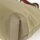 GUCCI Tote Bag Canvas Beige Khaki Red 019 0426 3444 Auth bs33705-15