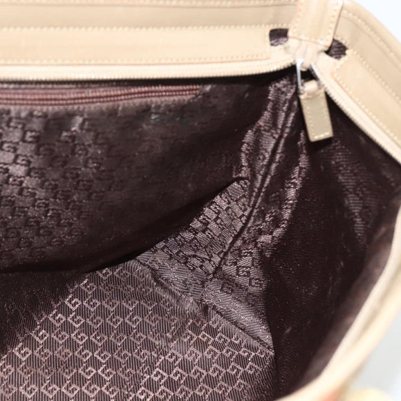 GUCCI Tote Bag Canvas Beige Khaki Red 019 0426 3444 Auth bs33705