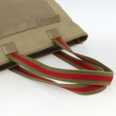 GUCCI Tote Bag Canvas Beige Khaki Red 019 0426 3444 Auth bs33705-7