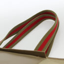 GUCCI Tote Bag Canvas Beige Khaki Red 019 0426 3444 Auth bs33705-8