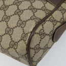 GUCCI GG Supreme Web Sherry Line Bag PVC Beige Gold 904 02 005 Auth bs33706-14