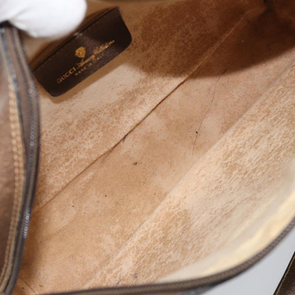 GUCCI GG Supreme Web Sherry Line Bag PVC Beige Gold 904 02 005 Auth bs33706