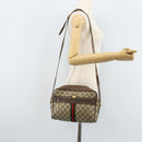 GUCCI GG Supreme Web Sherry Line Bag PVC Beige Gold 904 02 005 Auth bs33706-25