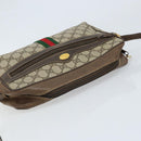 GUCCI GG Supreme Web Sherry Line Bag PVC Beige Gold 904 02 005 Auth bs33706-6