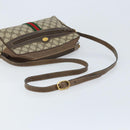 GUCCI GG Supreme Web Sherry Line Bag PVC Beige Gold 904 02 005 Auth bs33706-7