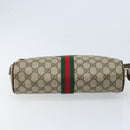 GUCCI GG Supreme Web Sherry Line Bag PVC Beige Gold 904 02 005 Auth bs33706-5