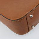 GUCCI Hand Bag Leather 2way Brown Silver Auth bs33707-17