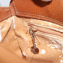 GUCCI Hand Bag Leather 2way Brown Silver Auth bs33707-22