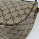 GUCCI GG Supreme Web Sherry Line Bag PVC Beige Gold 89 02 032 Auth bs33708-16