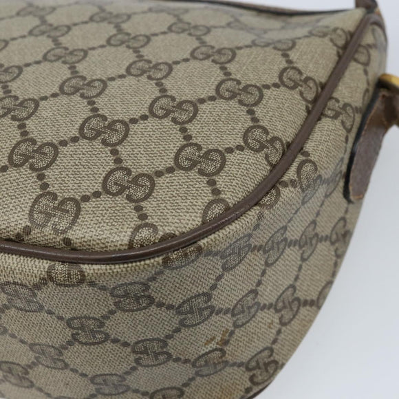 GUCCI GG Supreme Web Sherry Line Bag PVC Beige Gold 89 02 032 Auth bs33708