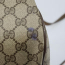 GUCCI GG Supreme Web Sherry Line Bag PVC Beige Gold 89 02 032 Auth bs33708-9